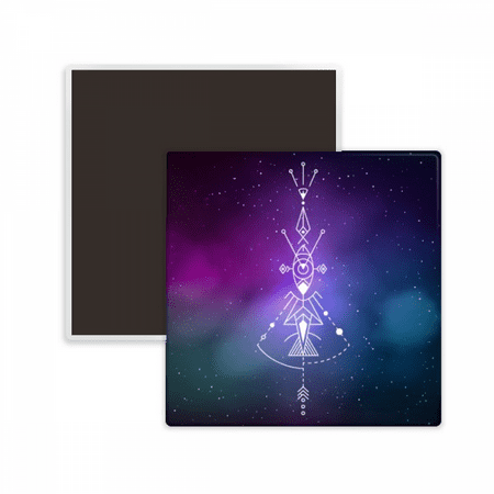 Universe Symbol Totem Pattern Alien Square Ceracs Fridge Magnet Keepsake Memento