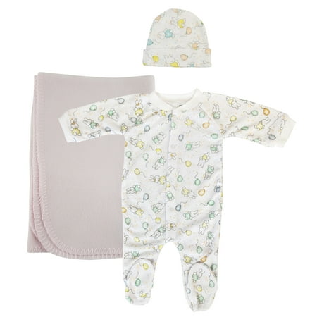 Girls Newborn Baby 3 Pc Layette Sets