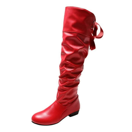 Mackneog Ladies Solid Color Peated Bow Tie Back Thick Heel Long Boots Gift on Clearance
Mackneog Ladies Solid Color Peated Bow Tie Back Thick Heel Long Boots Gift on Clearance