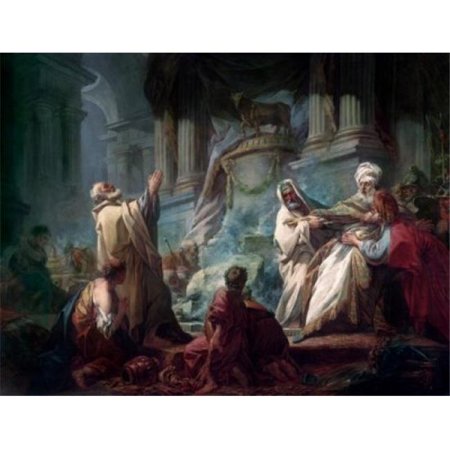 Posterazzi SAL900105464 Jeroboam Sacrificing to the Idols Jean Honore Fragonard 1732-1806 French Poster Print - 18 x 24 in.