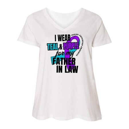 Inktastic Suicide Prevention I Wear Teal and Purple For My Father in Law Women s Plus Size V-Neck
Inktastic Suicide Prevention I Wear Teal and Purple For My Father in Law Women s Plus Size V-Neck