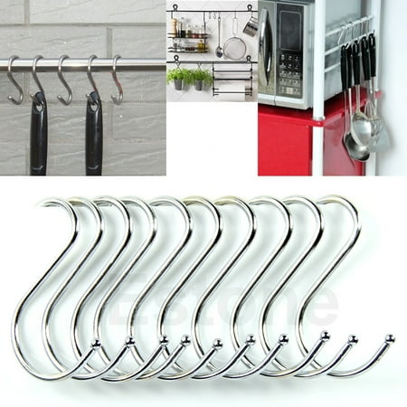 Powerful Silver S Shape 10pcs Stainless Steel Kitchen Hanger Hooks Clasp Holder
Powerful Silver S Shape 10pcs Stainless Steel Kitchen Hanger Hooks Clasp Holder