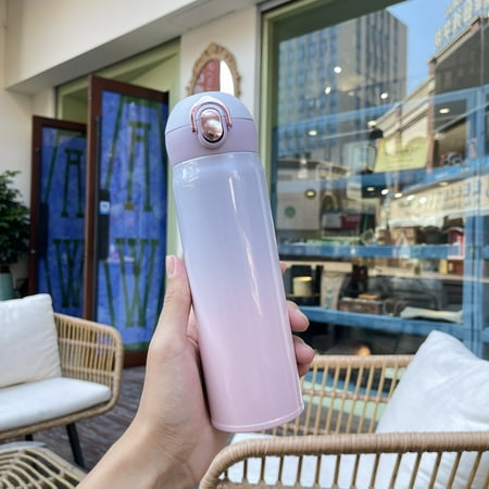 304 Stainless Steel Vacuum Bottle with Straw and Pop Lid Gradient Water Bottle Winter Supply for Office School Purple 500ml
304 Stainless Steel Vacuum Bottle with Straw and Pop Lid Gradient Water Bottle Winter Supply for Office School Purple 500ml
