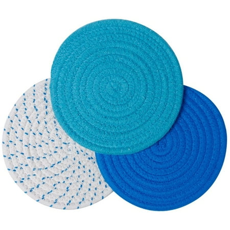 Vervmczn Potholders Trivets Set Thread Weave Coasters Hot Pads Hot Mats Spoon Rest for Cooking and Baking Blue Series
Vervmczn Potholders Trivets Set Thread Weave Coasters Hot Pads Hot Mats Spoon Rest for Cooking and Baking Blue Series