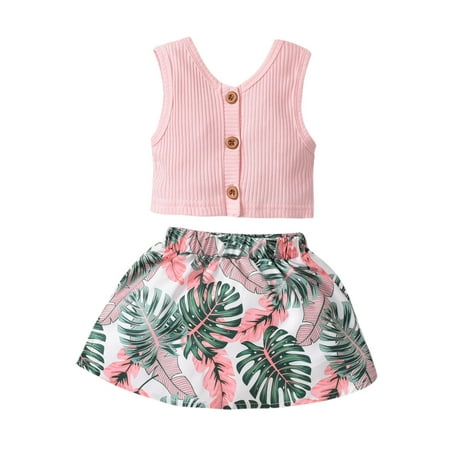Miluxas Kids Clothes Clearance Toddler Baby Girls Cotton Outfits Flowers Leaf Print Vest Leisure Clothes Suit Pink 100
Miluxas Kids Clothes Clearance Toddler Baby Girls Cotton Outfits Flowers Leaf Print Vest Leisure Clothes Suit Pink 100