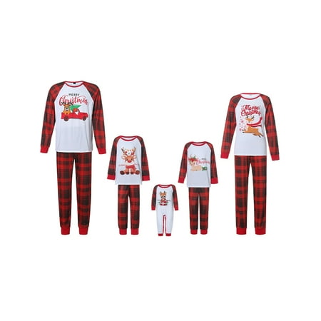 Afunbaby Matching Family Pajamas Sets Christmas PJ s Long Sleeve Tops with Plaid Pants 2PCS Christmas PJs Suit
Afunbaby Matching Family Pajamas Sets Christmas PJ s Long Sleeve Tops with Plaid Pants 2PCS Christmas PJs Suit