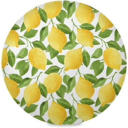 Hyjoy Lemon Round Placemats Set of 4 Non-Slip Heat Resistant Washable Table Mats for Kitchen Dining Room Party Decor
Hyjoy Lemon Round Placemats Set of 4 Non-Slip Heat Resistant Washable Table Mats for Kitchen Dining Room Party Decor