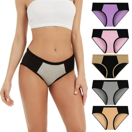 Baywell Cotton Underwear High Waisted Panties 5 Packs Full Coverage Underpants Soft Strech Ladies Briefs for Women Multi Pack B Set 198-242lbs
Baywell Cotton Underwear High Waisted Panties 5 Packs Full Coverage Underpants Soft Strech Ladies Briefs for Women Multi Pack B Set 198-242lbs