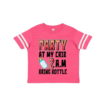 Inktastic Party at My Crib 2 a.m. Bring Bottle Baby Humor Gift Toddler Boy or Toddler Girl T-Shirt
Inktastic Party at My Crib 2 a.m. Bring Bottle Baby Humor Gift Toddler Boy or Toddler Girl T-Shirt
