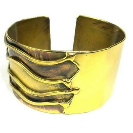 Brass Images Waves Brass Cuff
