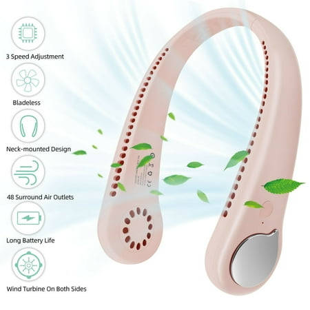 Neck Fan Portable Cooling Rechargeable Battery Operated Neckband Fan Ultra Quiet Hands Free 3 Speeds Bladeless Wearable Fan
Neck Fan Portable Cooling Rechargeable Battery Operated Neckband Fan Ultra Quiet Hands Free 3 Speeds Bladeless Wearable Fan