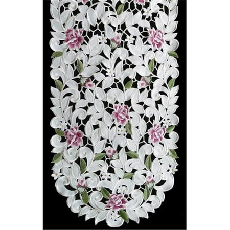 

H7662-RS Purple Cottage Rose Runner 12 x 65 in.