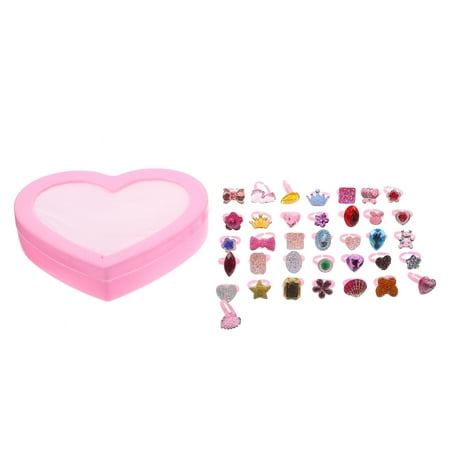 NUOLUX 1 Set of Kids Rings Decorative Little Girls Jewelry Rings Girl Pretend Play Finger Rings Props