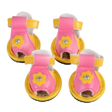 NICEXMAS 4pcs Summer Breathable Pets Dog Shoes PU Leather Floral Sandals Anti-slip Shoes Pet Supplies (Yellow) - Size 5
NICEXMAS 4pcs Summer Breathable Pets Dog Shoes PU Leather Floral Sandals Anti-slip Shoes Pet Supplies (Yellow) - Size 5