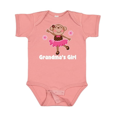 Inktastic Grandmas Girl Ballerina Monkey Gift Baby Girl Bodysuit
