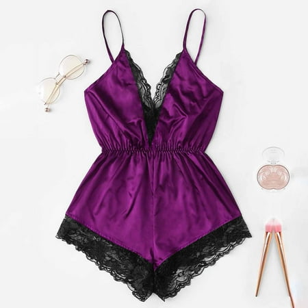 SELONE Lingerie Pajamas for Women One Piece Lace Sleeveless Ladies Cool Girl Lingerie Solid Sedin Seductive Sling Jumpsuit Suit Nightgowns for Valentines Day Anniversary Wedding Honeymoon Purple XL
SELONE Lingerie Pajamas for Women One Piece Lace Sleeveless Ladies Cool Girl Lingerie Solid Sedin Seductive Sling Jumpsuit Suit Nightgowns for Valentines Day Anniversary Wedding Honeymoon Purple XL