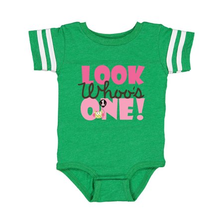 Inktastic Look Who Is One Owl Gift Baby Girl Bodysuit