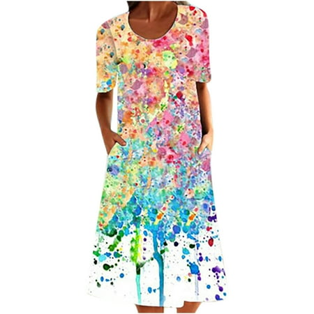 LWZWM Short Sleeve Dress for Women Royal Dress Summer O-Neck Print Loose Comfy Short Sleeve Dress Princess Dress Nightgown Dress Lounge Dress Gowns Evening Dress Fairy Dress
LWZWM Short Sleeve Dress for Women Royal Dress Summer O-Neck Print Loose Comfy Short Sleeve Dress Princess Dress Nightgown Dress Lounge Dress Gowns Evening Dress Fairy Dress