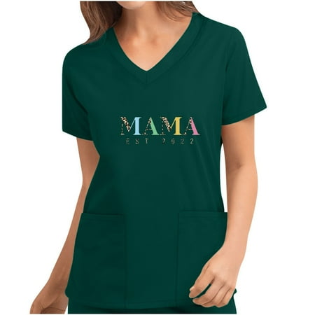 qucoqpe Womens Plus Size Scrubs Women Short Sleeve V-neck Tops Uniform Mother s Day Printed Pockets Blouse Nursing Casual Nurse Shirts Scrubs on Clearance
qucoqpe Womens Plus Size Scrubs Women Short Sleeve V-neck Tops Uniform Mother s Day Printed Pockets Blouse Nursing Casual Nurse Shirts Scrubs on Clearance