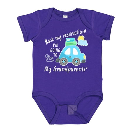 Inktastic Book My Reservation! I m Going to My Grandparents Boys or Girls Baby Bodysuit
Inktastic Book My Reservation! I m Going to My Grandparents Boys or Girls Baby Bodysuit