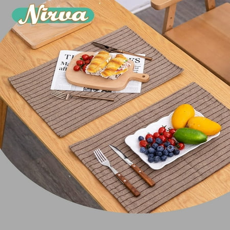 Placemat for Dining Table Set of 4 13’’x 19’’ Heat Resistant Washable Placemats for Parties Buffet Dinner (Light Brown)
Placemat for Dining Table Set of 4 13’’x 19’’ Heat Resistant Washable Placemats for Parties Buffet Dinner (Light Brown)