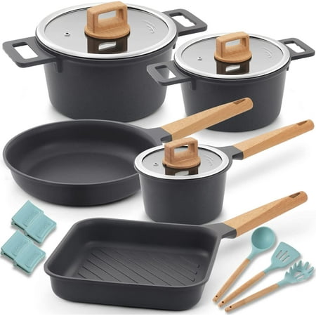 Cookware Set Nonstick 100% PFOA Free Induction Pots and Pans Set with Cooking Utensil 15 Piece – White
Cookware Set Nonstick 100% PFOA Free Induction Pots and Pans Set with Cooking Utensil 15 Piece – White