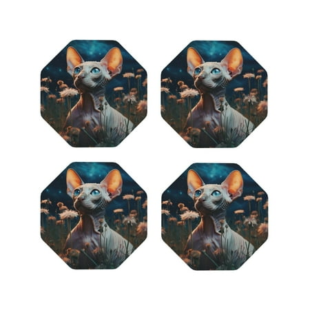 Drink Coasters Set of 4 Night Sky Dandelion Cat Leather Coasters for Coffee Table Protector Heat Resistant Cute Coasters for Home Decor Housewarming Gifts Bar Kitchen 4 Inch Octagon
Drink Coasters Set of 4 Night Sky Dandelion Cat Leather Coasters for Coffee Table Protector Heat Resistant Cute Coasters for Home Decor Housewarming Gifts Bar Kitchen 4 Inch Octagon