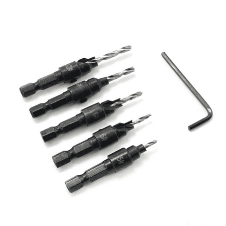 OUSITAI 5Pcs Countersink Drill Woodworking Drill Bit Set #5#6#8#10#12 Drills Pilot Holes for Screw Sizes
OUSITAI 5Pcs Countersink Drill Woodworking Drill Bit Set #5#6#8#10#12 Drills Pilot Holes for Screw Sizes