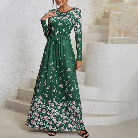 Aueoeo Dresses for Women 2022 Party Wedding Dresses for Women Women Casual Fashion Printing Waist Long Sleeve Round-Neck Dresses
Aueoeo Dresses for Women 2022 Party Wedding Dresses for Women Women Casual Fashion Printing Waist Long Sleeve Round-Neck Dresses
