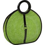 Magid Women's Milan Circle Handbag - Round Cherry Red Purse with Faux Leather