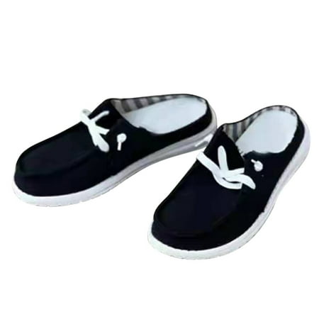 Women Walking Shoes 2022 Women s Shoes European And American Casual Single Shoes Flat Bottom Lace Up Half Prop Single Shoes Canvas Loafer Shoes casual shoes for Women Canvas Black
Women Walking Shoes 2022 Women s Shoes European And American Casual Single Shoes Flat Bottom Lace Up Half Prop Single Shoes Canvas Loafer Shoes casual shoes for Women Canvas Black