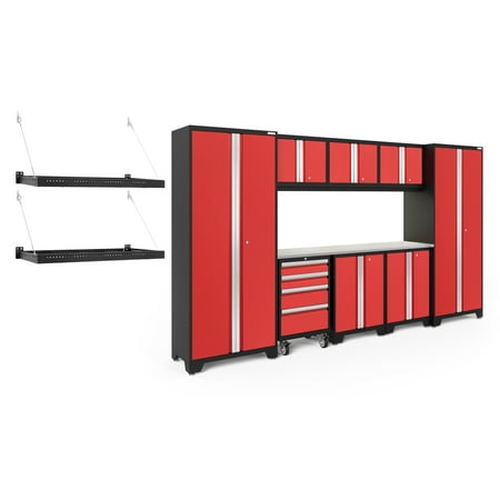 NewAge Products Bold Series Red 11 Piece Cabinet Set Heavy Duty 24-Gauge Steel Garage Storage System LED Lights / Wall Mounted Shelf Included
NewAge Products Bold Series Red 11 Piece Cabinet Set Heavy Duty 24-Gauge Steel Garage Storage System LED Lights / Wall Mounted Shelf Included