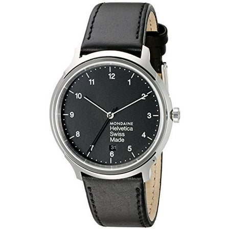 Unisex MH1R2220LB Helvetica Analog Display Swiss Quartz Black Watch