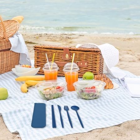 Sports Outdoors Camping Hiking Wheats Straw Three-piece Set Camping Out Convenient Tableware Set Children s Tableware Gifts Knife Fork And Spoon Dark Blue
Sports Outdoors Camping Hiking Wheats Straw Three-piece Set Camping Out Convenient Tableware Set Children s Tableware Gifts Knife Fork And Spoon Dark Blue