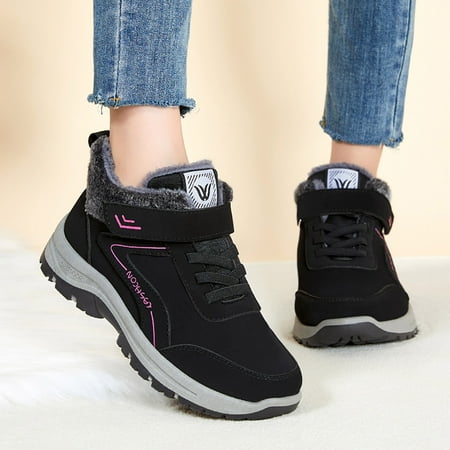 Boots for Women Fashion Winter Women Snow Boots Flat Non Slip Round Toe Solid Color Waterproof Hook Loop Plush Warm And Comfortable Womens Boots
Boots for Women Fashion Winter Women Snow Boots Flat Non Slip Round Toe Solid Color Waterproof Hook Loop Plush Warm And Comfortable Womens Boots