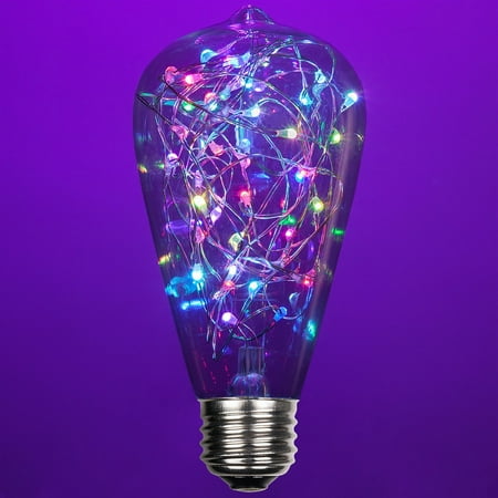 LEDimagine ST64 Fairy Light Bulb 50 Multicolor Color Changing LED Diodes Inside Clear Glass Finish E26 Base
LEDimagine ST64 Fairy Light Bulb 50 Multicolor Color Changing LED Diodes Inside Clear Glass Finish E26 Base