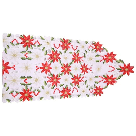 Christmas Embroidered Table Runner Luxury Holly Poinsettia Table Runner for Christmas Decorations 15 x 70 Inch
Christmas Embroidered Table Runner Luxury Holly Poinsettia Table Runner for Christmas Decorations 15 x 70 Inch