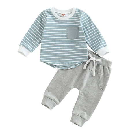 Calsunbaby Kids Baby Boy Clothes Striped Letter Print T-Shirt Tops and Long Pants Suit 2Pcs Fall Winter Outfits Set 6-12 Months
Calsunbaby Kids Baby Boy Clothes Striped Letter Print T-Shirt Tops and Long Pants Suit 2Pcs Fall Winter Outfits Set 6-12 Months