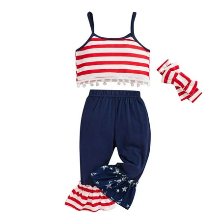 BJUTIR Girls Summer Outfits Toddler Kids 4Th Of July Solid Sleeveless Independence Day Strap Vest T Shirt Tops Bottoms Pants Hairband 3Pcs Outfits Set
BJUTIR Girls Summer Outfits Toddler Kids 4Th Of July Solid Sleeveless Independence Day Strap Vest T Shirt Tops Bottoms Pants Hairband 3Pcs Outfits Set