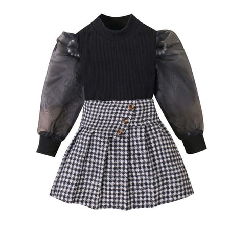 Icvfdpl Toddler Girls Outfits Set Girl Fall Winter Solid Turtleneck Long Sleeve Knit Rib Tops Plaid Mini Pleated Skirt Clothes Casual Outfit Daily Wear
Icvfdpl Toddler Girls Outfits Set Girl Fall Winter Solid Turtleneck Long Sleeve Knit Rib Tops Plaid Mini Pleated Skirt Clothes Casual Outfit Daily Wear