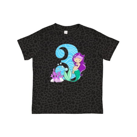 Inktastic Third Birthday Mermaid Gift Toddler Toddler Girl T-Shirt