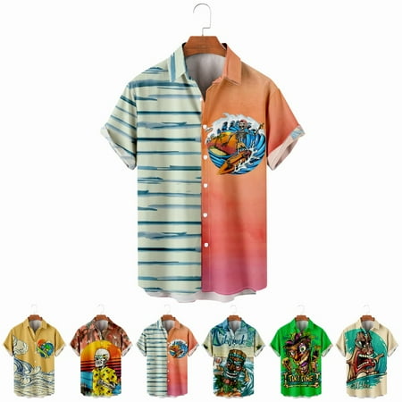 LANLIN Hawaiian Youth Adult Casual Tee Shirts Front-Pocket Vacation Bowling Shirts Size 100-170/XXS-8XL
LANLIN Hawaiian Youth Adult Casual Tee Shirts Front-Pocket Vacation Bowling Shirts Size 100-170/XXS-8XL