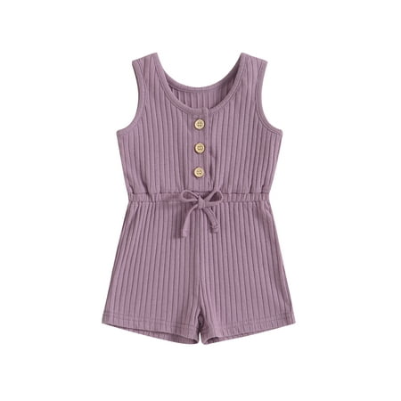Jkerther Toddler Baby Girl Summer Clothes Ribbed Sleeveless Button Down Tank Top Short Jumpsuit Rompers One Piece Outfit
Jkerther Toddler Baby Girl Summer Clothes Ribbed Sleeveless Button Down Tank Top Short Jumpsuit Rompers One Piece Outfit