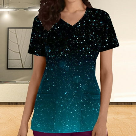 Gaecuw Scrub Tops Women Plus Size Print Tops With Pockets Blouses Short Sleeve T Shirts Regular Fit Pullover Tees T-Shirts Gradient Tops V Neck Blouses Casual T Shirts Pullover Tops Summer Tees Tops
Gaecuw Scrub Tops Women Plus Size Print Tops With Pockets Blouses Short Sleeve T Shirts Regular Fit Pullover Tees T-Shirts Gradient Tops V Neck Blouses Casual T Shirts Pullover Tops Summer Tees Tops