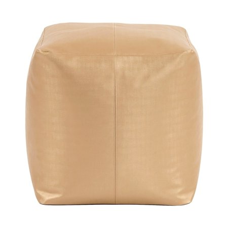 Allan Andrews Luxe Gold Square Decorative Pouf