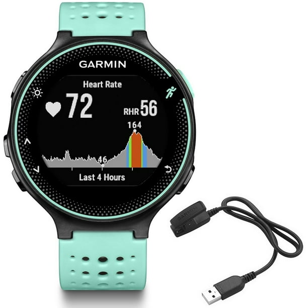 Garmin Forerunner 235 GPS Sport Watch - Frost Blue - Charging Clip Bundle includes Forerunner 235 GPS and Charging Clip