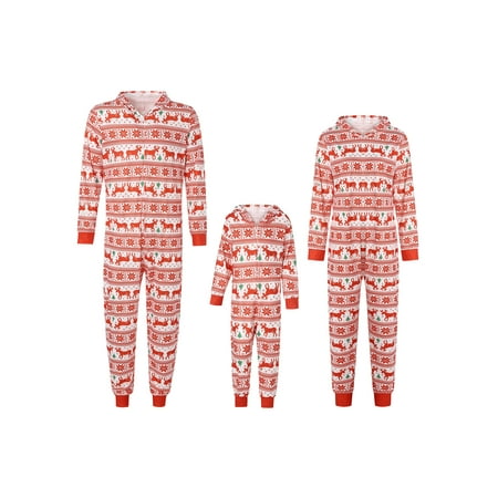 Huakaishijie Matching Family Christmas Pajamas Long Sleeve Zip Up Hooded Jumpsuit Set
Huakaishijie Matching Family Christmas Pajamas Long Sleeve Zip Up Hooded Jumpsuit Set