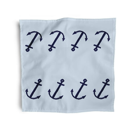 Simply Daisy 18 x 18 Blue Anchored Napkins Set of 4