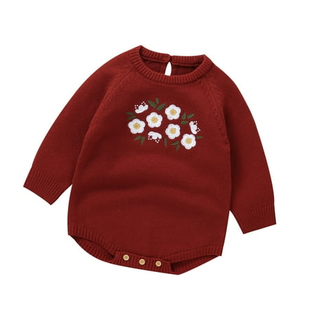 Baby Girl Boy Embroidery Floral Pattern Knit Sweater Romper Sweatshirt Long Sleeve Bodysuit Warm Fall Winter Clothes Baby Girl Summer Romper Romper for Toddler Girl Baby Girl Clothes 12month Girl
Baby Girl Boy Embroidery Floral Pattern Knit Sweater Romper Sweatshirt Long Sleeve Bodysuit Warm Fall Winter Clothes Baby Girl Summer Romper Romper for Toddler Girl Baby Girl Clothes 12month Girl