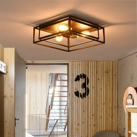 Garwarm Industrial Ceiling Light 3 Lights Farmhouse Semi Flush Mount Ceiling Lighting Fixture for Hallway Entryway Dining Room Bedroom Foyer Black
Garwarm Industrial Ceiling Light 3 Lights Farmhouse Semi Flush Mount Ceiling Lighting Fixture for Hallway Entryway Dining Room Bedroom Foyer Black